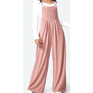 Halara Jumper Pink Overalls Wide Leg Jumpsuit Women's Size S